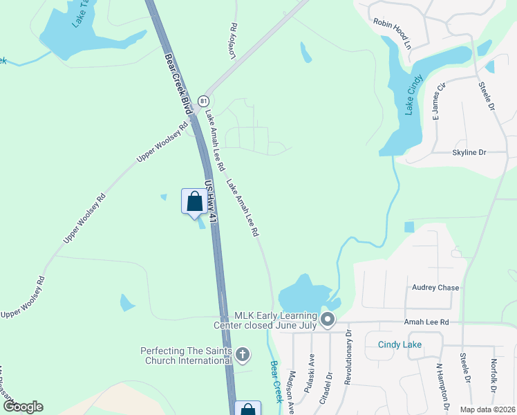 map of restaurants, bars, coffee shops, grocery stores, and more near 200 Lake Amah Lee Road in Hampton