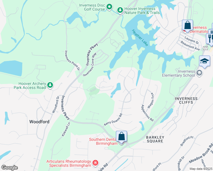 map of restaurants, bars, coffee shops, grocery stores, and more near 117 Cambrian Way in Birmingham