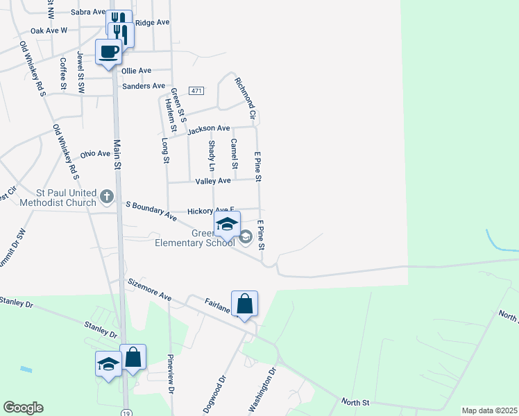 map of restaurants, bars, coffee shops, grocery stores, and more near 698 E Pine St in New Ellenton