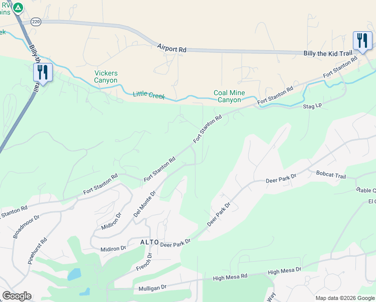 map of restaurants, bars, coffee shops, grocery stores, and more near Alto Rd in Lincoln