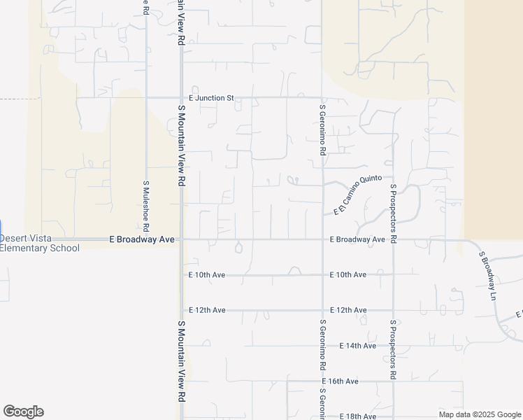 map of restaurants, bars, coffee shops, grocery stores, and more near 613 South Val Vista Road in Apache Junction