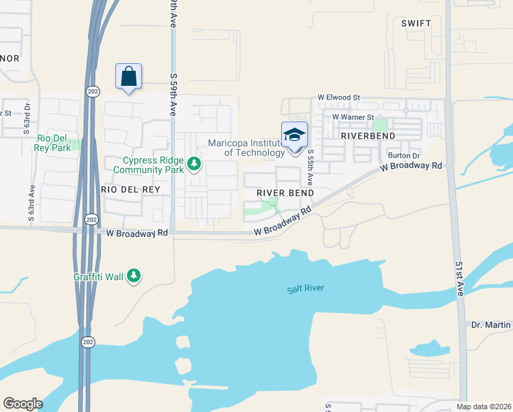 map of restaurants, bars, coffee shops, grocery stores, and more near 5649 West Wood Street in Phoenix