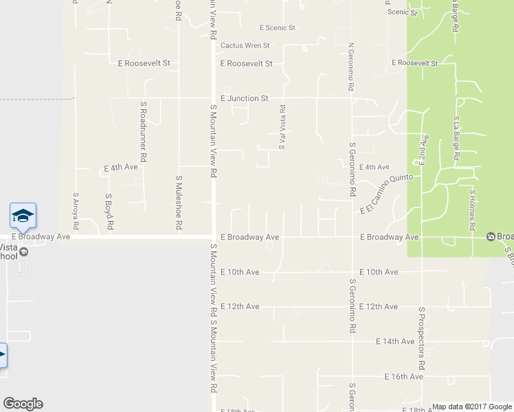 map of restaurants, bars, coffee shops, grocery stores, and more near 619 South Marlow Road in Apache Junction