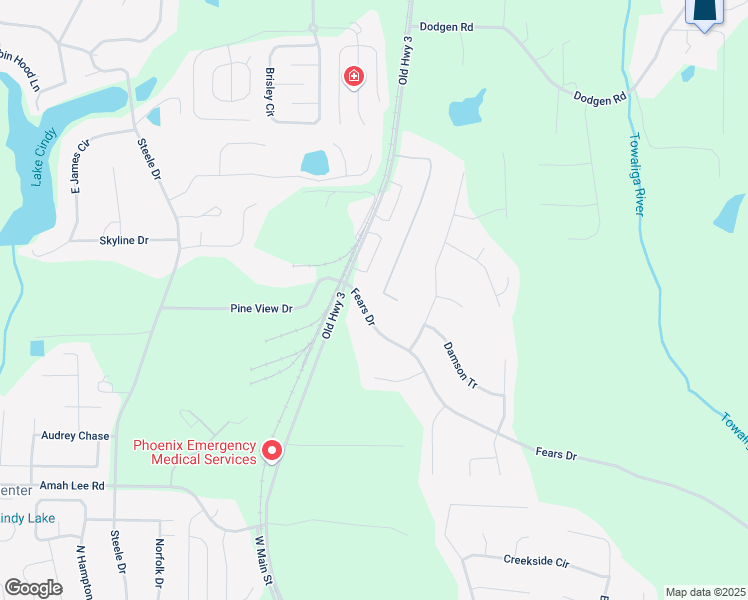 map of restaurants, bars, coffee shops, grocery stores, and more near 204 River View Court in Hampton
