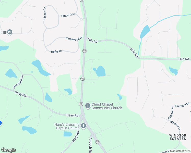 map of restaurants, bars, coffee shops, grocery stores, and more near 1078 Georgia 92 in Fayetteville