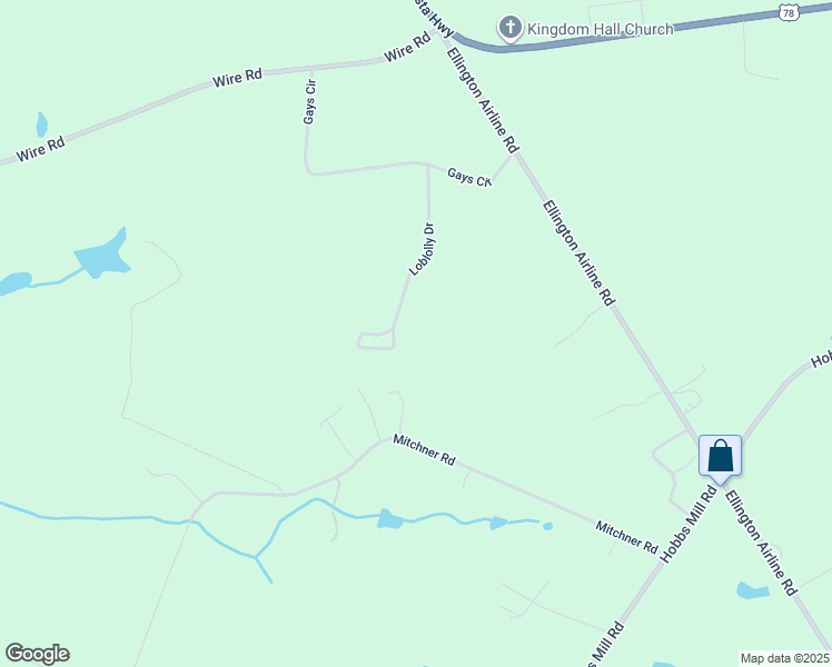 map of restaurants, bars, coffee shops, grocery stores, and more near 2914 Loblolly Drive in Dearing
