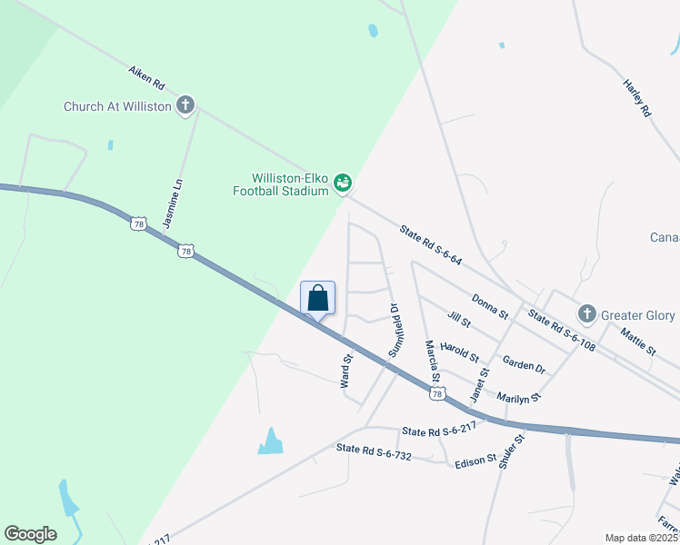 map of restaurants, bars, coffee shops, grocery stores, and more near 595 Sunnifield Drive in Williston