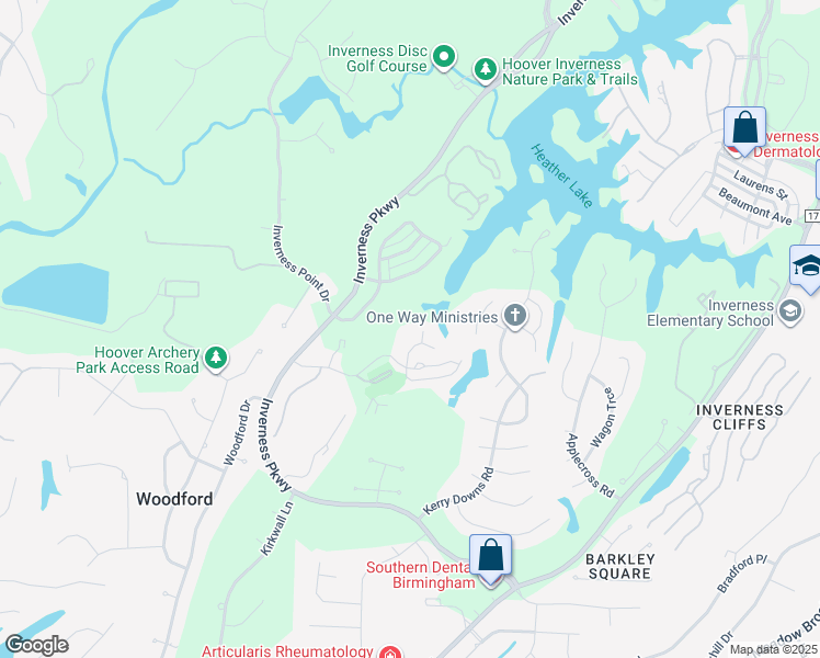 map of restaurants, bars, coffee shops, grocery stores, and more near 323 Heath Drive in Birmingham