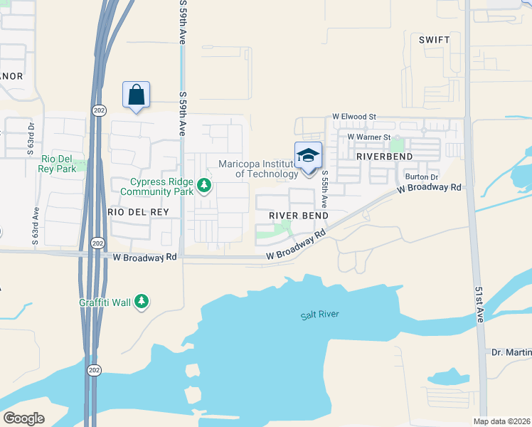 map of restaurants, bars, coffee shops, grocery stores, and more near 5649 West Wood Street in Phoenix