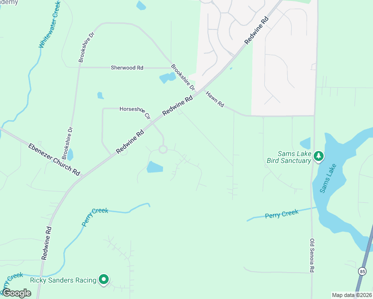 map of restaurants, bars, coffee shops, grocery stores, and more near 135 Rolling Brook Trail in Fayetteville