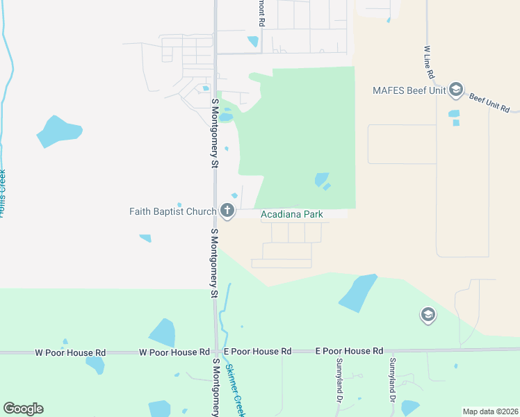 map of restaurants, bars, coffee shops, grocery stores, and more near Fairway Drive in Starkville
