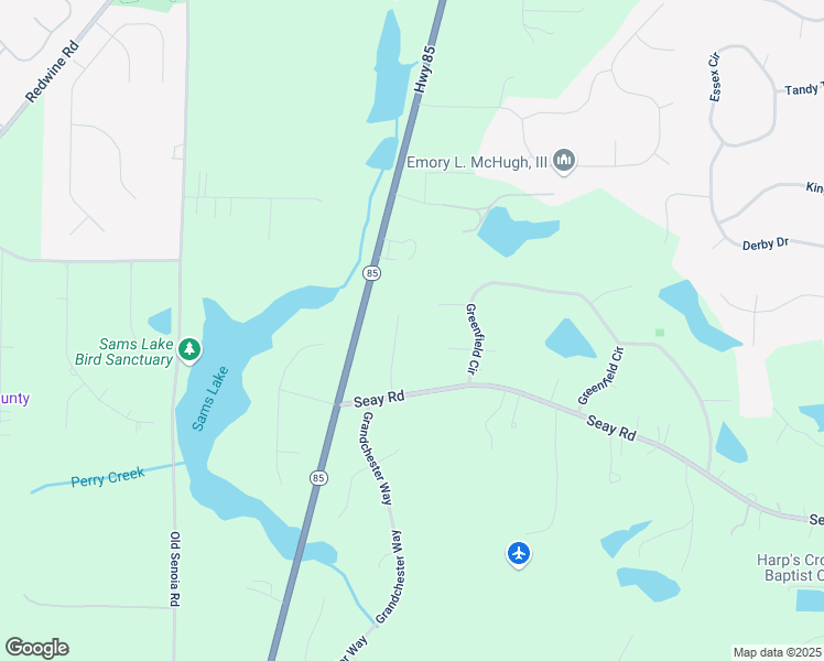 map of restaurants, bars, coffee shops, grocery stores, and more near 165 Asbury Way in Fayetteville