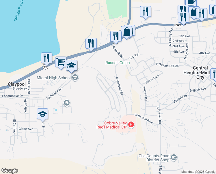 map of restaurants, bars, coffee shops, grocery stores, and more near 5649 Miami Gardens Drive in Miami
