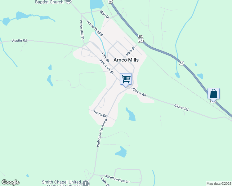 map of restaurants, bars, coffee shops, grocery stores, and more near 948 Welcome Arnco Road in Newnan