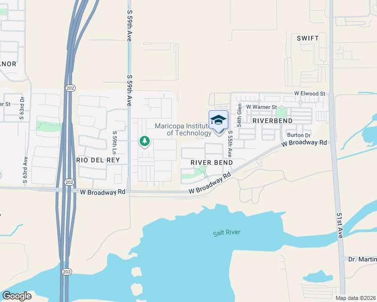 map of restaurants, bars, coffee shops, grocery stores, and more near 5635 West Jones Avenue in Phoenix
