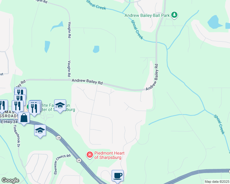 map of restaurants, bars, coffee shops, grocery stores, and more near 15 Oxford Place in Sharpsburg