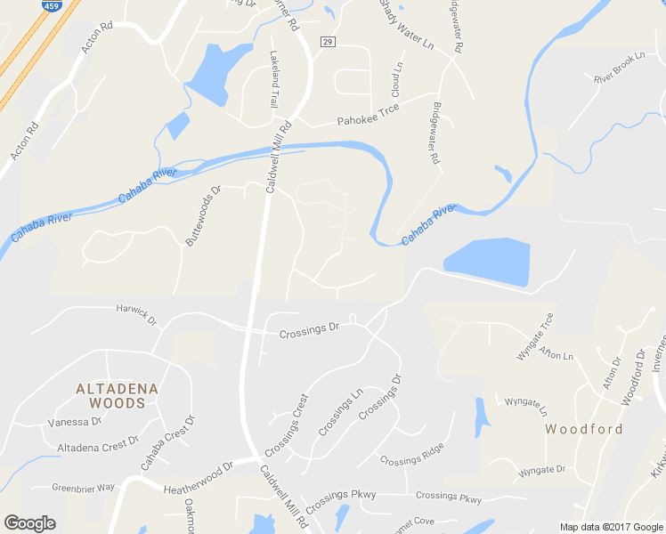map of restaurants, bars, coffee shops, grocery stores, and more near 4825 Riverwood Place in Birmingham