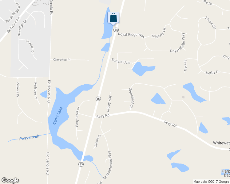 map of restaurants, bars, coffee shops, grocery stores, and more near 165 Asbury Way in Fayetteville