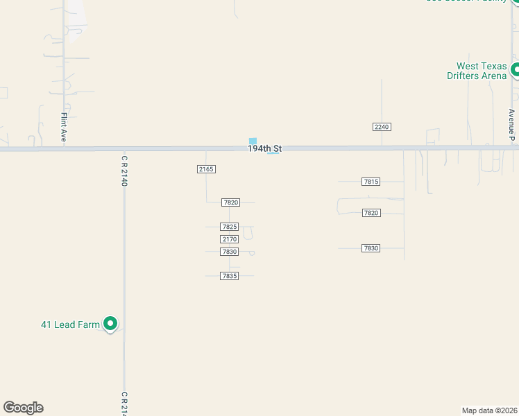map of restaurants, bars, coffee shops, grocery stores, and more near 2401 C R 7820 in Lubbock