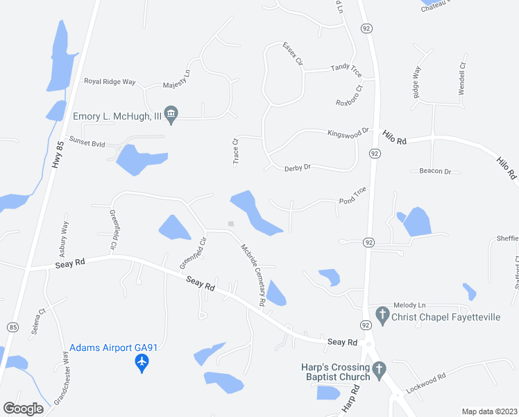 map of restaurants, bars, coffee shops, grocery stores, and more near 220 Pond Trce in Fayetteville