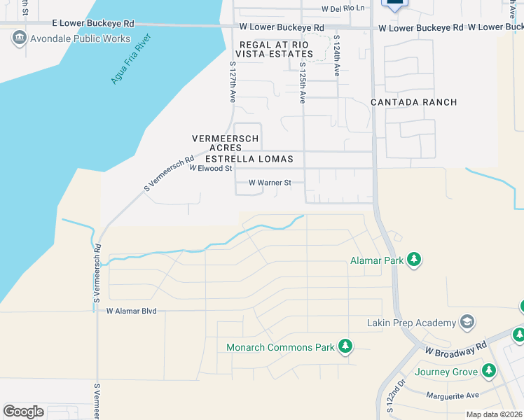 map of restaurants, bars, coffee shops, grocery stores, and more near 12615 West Illini Street in Avondale