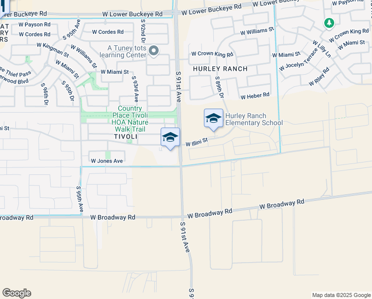 map of restaurants, bars, coffee shops, grocery stores, and more near 4130-4342 S 91st Ave in Tolleson