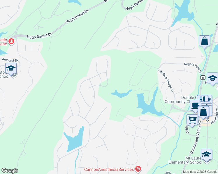 map of restaurants, bars, coffee shops, grocery stores, and more near 1036 Grove Park Way in Birmingham