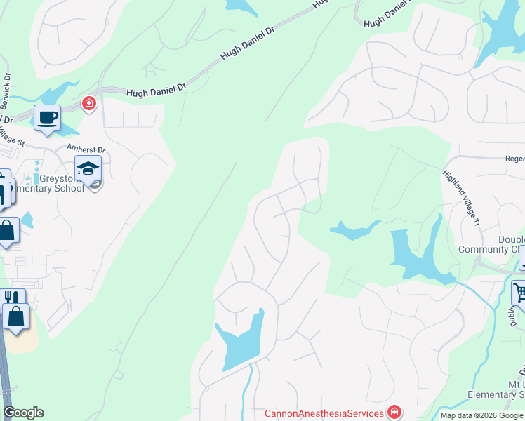 map of restaurants, bars, coffee shops, grocery stores, and more near 2072 Knollwood Place in Birmingham