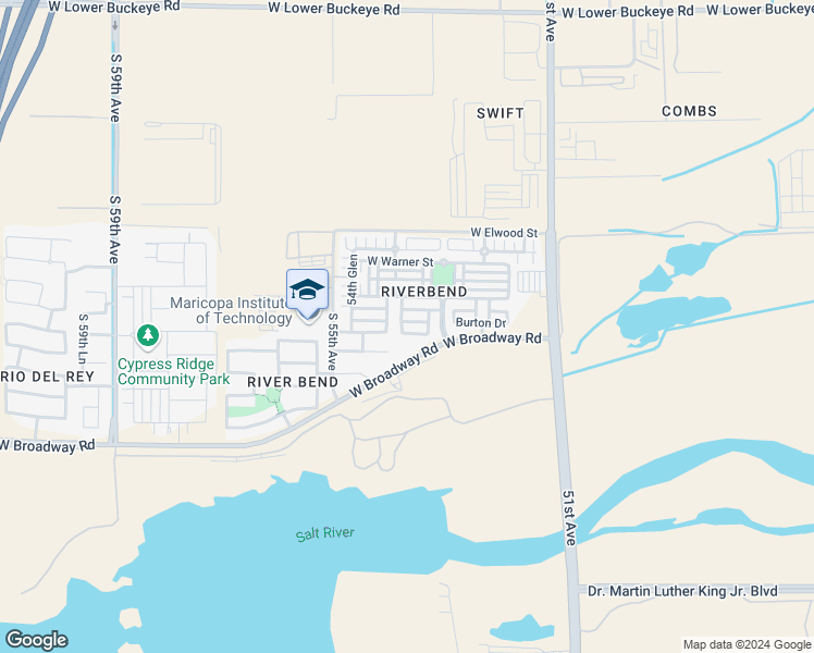 map of restaurants, bars, coffee shops, grocery stores, and more near 5335 Burton Drive in Phoenix