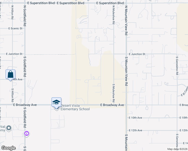 map of restaurants, bars, coffee shops, grocery stores, and more near 4304 East 4th Avenue in Apache Junction