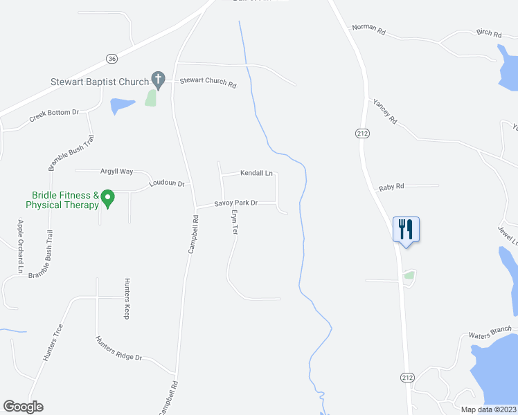 map of restaurants, bars, coffee shops, grocery stores, and more near 70 Savoy Park Drive in Covington