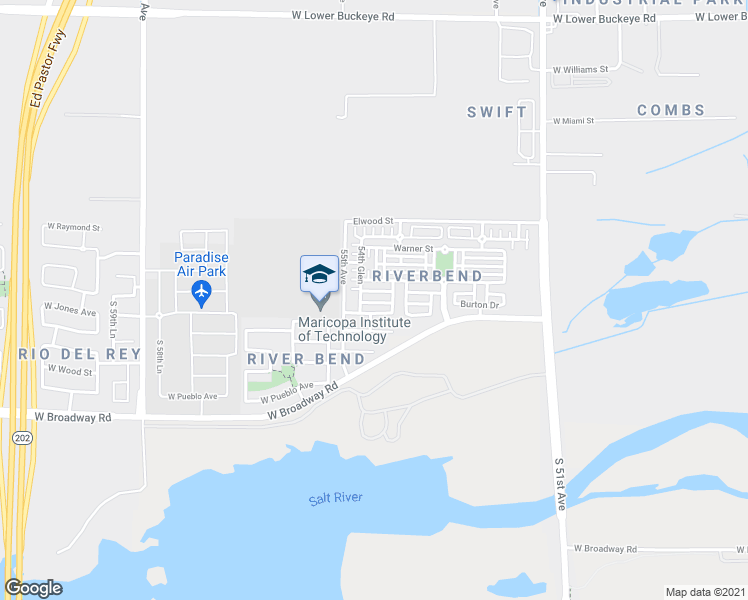 map of restaurants, bars, coffee shops, grocery stores, and more near 5415 Odeum Lane in Phoenix