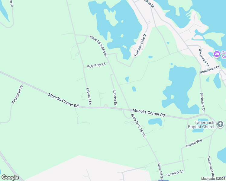 map of restaurants, bars, coffee shops, grocery stores, and more near 111-113 Roberta Drive in Eutawville