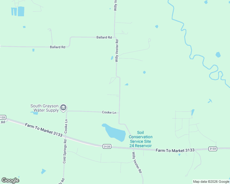 map of restaurants, bars, coffee shops, grocery stores, and more near 1360 Willy Vester Road in Van Alstyne