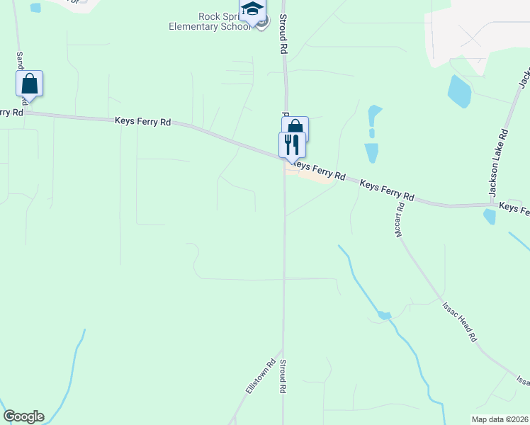 map of restaurants, bars, coffee shops, grocery stores, and more near 231 Aves Court in McDonough