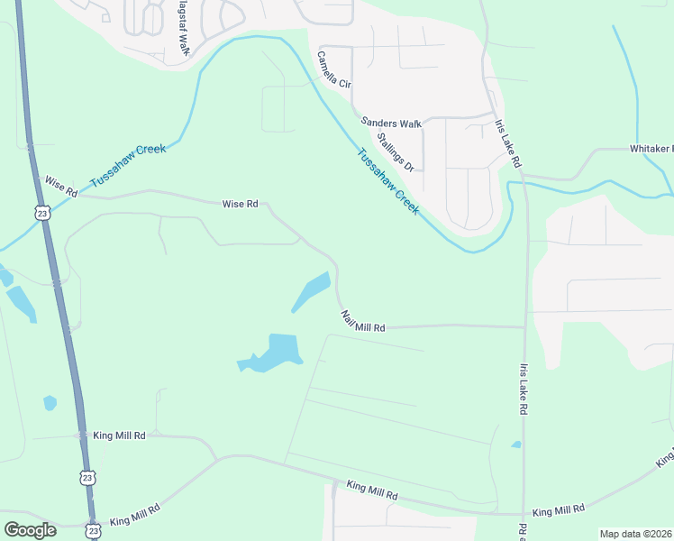 map of restaurants, bars, coffee shops, grocery stores, and more near Nail Mill Road in McDonough