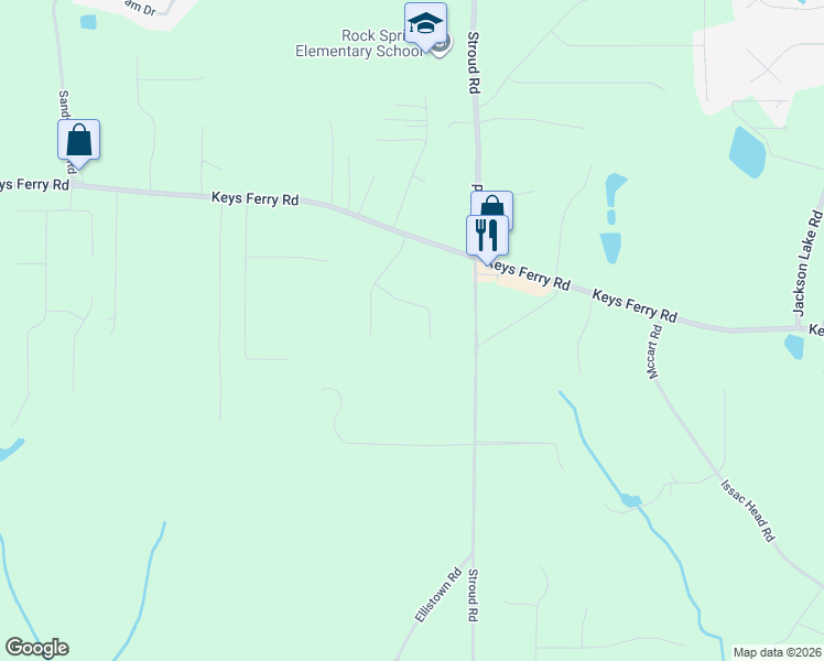 map of restaurants, bars, coffee shops, grocery stores, and more near 230 Aves Court in McDonough