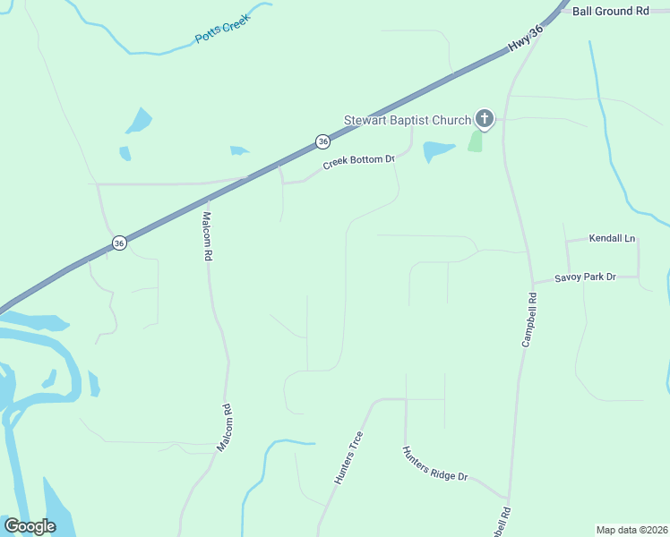 map of restaurants, bars, coffee shops, grocery stores, and more near 150 Bramble Bush Trail in Covington