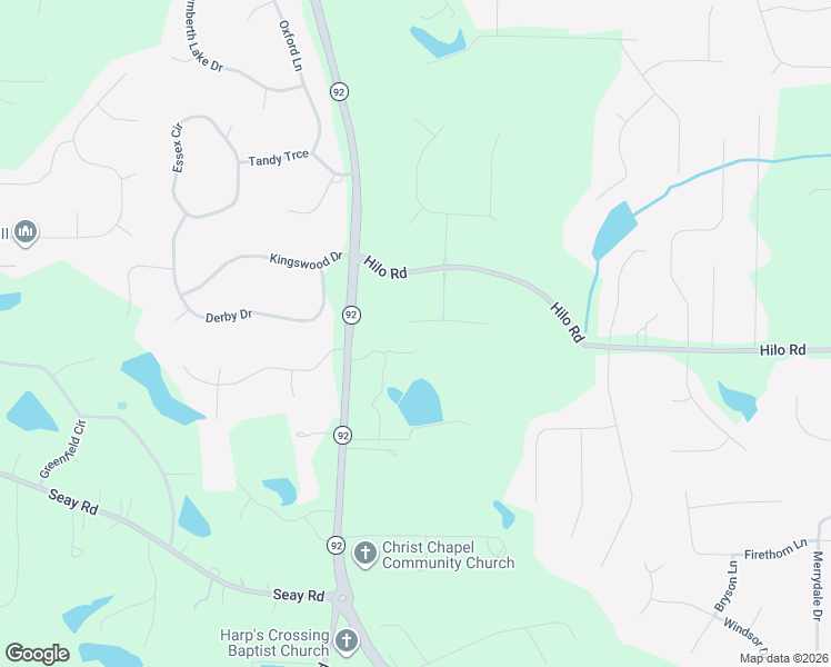 map of restaurants, bars, coffee shops, grocery stores, and more near 115 Beacon Drive in Fayetteville