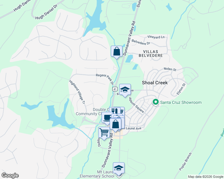 map of restaurants, bars, coffee shops, grocery stores, and more near 2001 Regent Park Lane in Birmingham