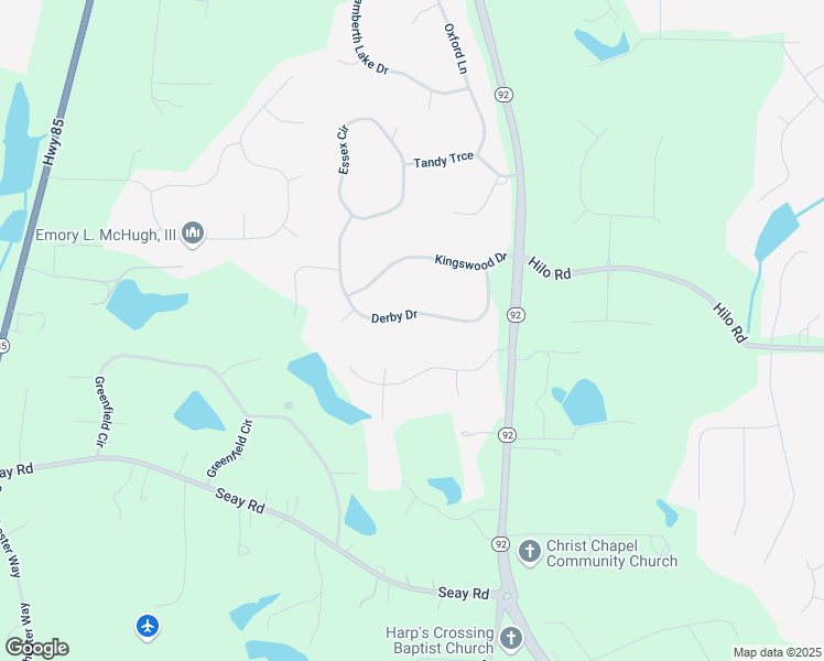 map of restaurants, bars, coffee shops, grocery stores, and more near 290 Derby Drive in Fayetteville
