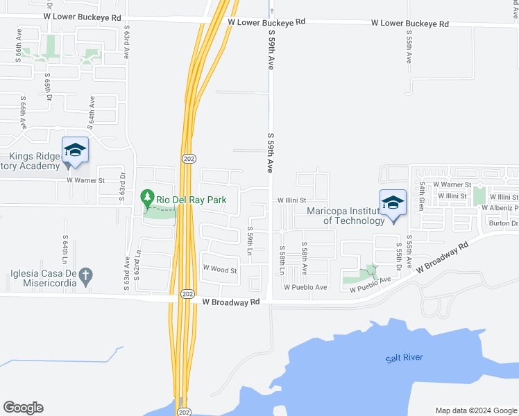 map of restaurants, bars, coffee shops, grocery stores, and more near 5915 West Albeniz Place in Phoenix