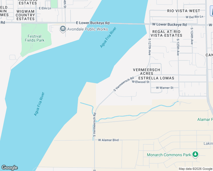 map of restaurants, bars, coffee shops, grocery stores, and more near 3664 South Vermeersch Road in Avondale