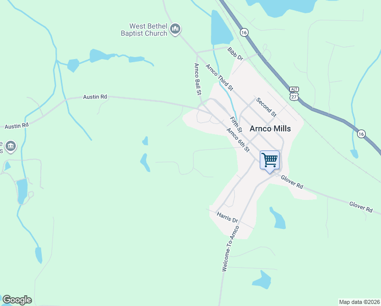 map of restaurants, bars, coffee shops, grocery stores, and more near 223 Sweeper Smith Road in Newnan