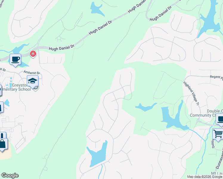 map of restaurants, bars, coffee shops, grocery stores, and more near 2072 Knollwood Place in Birmingham
