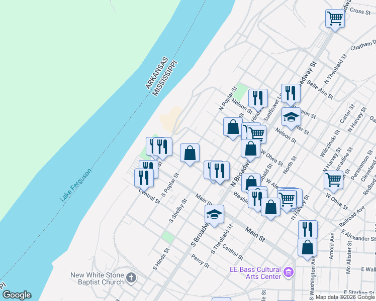 map of restaurants, bars, coffee shops, grocery stores, and more near 306 Washington Avenue in Greenville