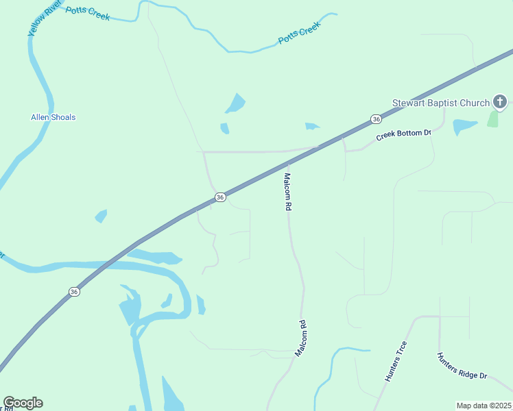 map of restaurants, bars, coffee shops, grocery stores, and more near 65 Stewart Glen Drive in Covington