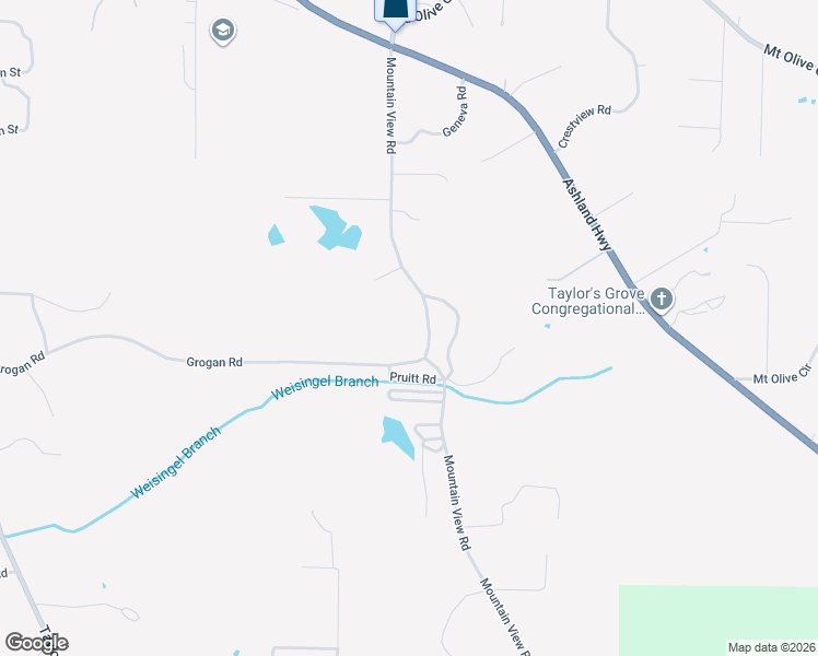 map of restaurants, bars, coffee shops, grocery stores, and more near 1001 Grogan Road in Talladega