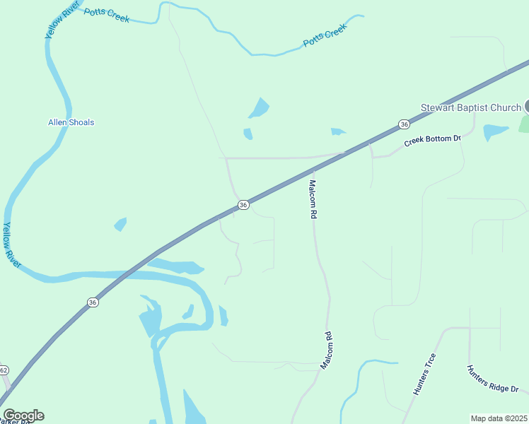 map of restaurants, bars, coffee shops, grocery stores, and more near 45 Stewart Glen Drive in Covington