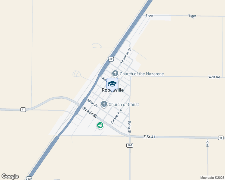 map of restaurants, bars, coffee shops, grocery stores, and more near in Ropesville